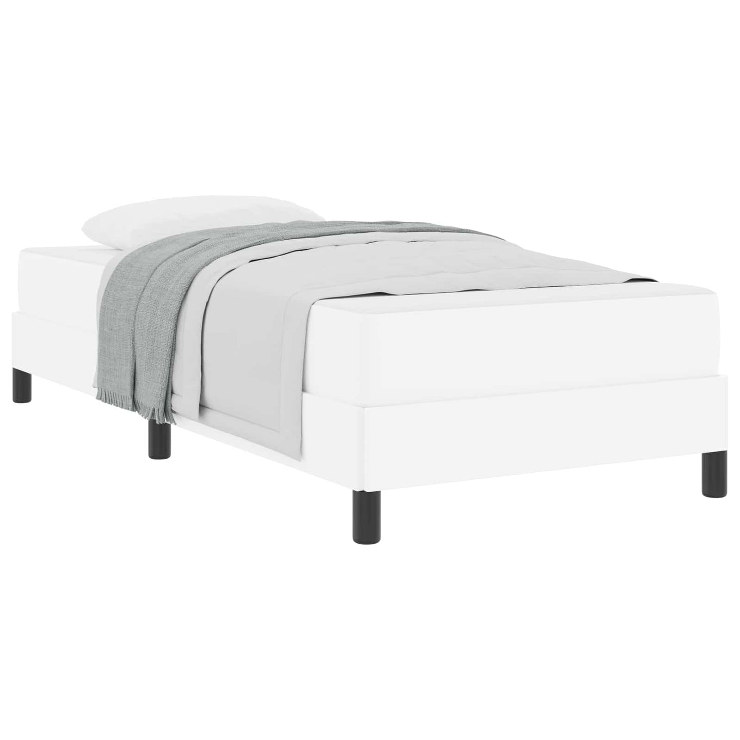 Struttura del letto Bianco Puro 100 x 200 cm Tessuto