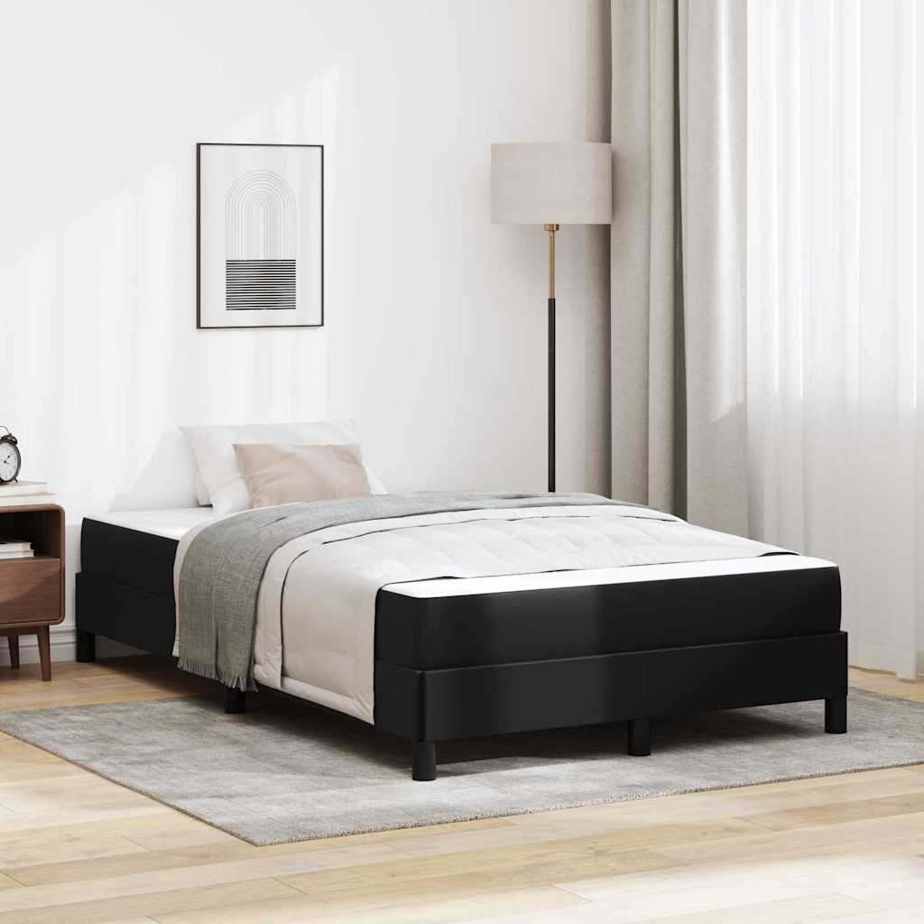 Struttura del letto con materasso Nero 120 x 190 cm Tessuto