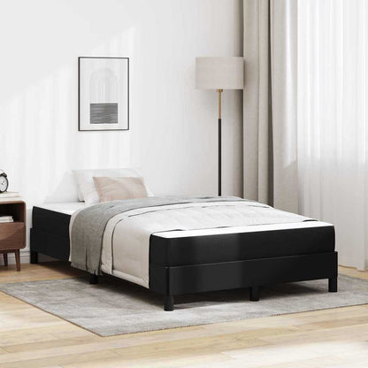 Struttura del letto con materasso Nero 120 x 190 cm Tessuto