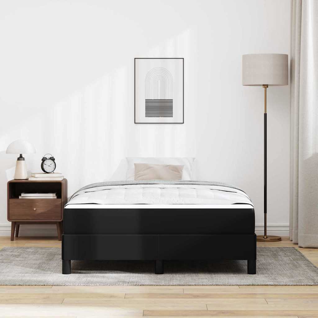Struttura del letto con materasso Nero 120 x 190 cm Tessuto