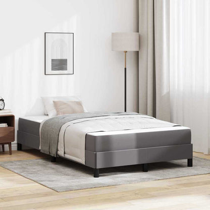 Struttura del letto con materasso Grigio 120 x 200 cm Tessuto