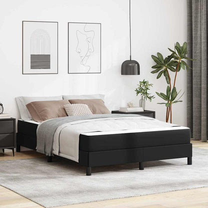 Struttura del letto con materasso Nero 140 x 190 cm Tessuto
