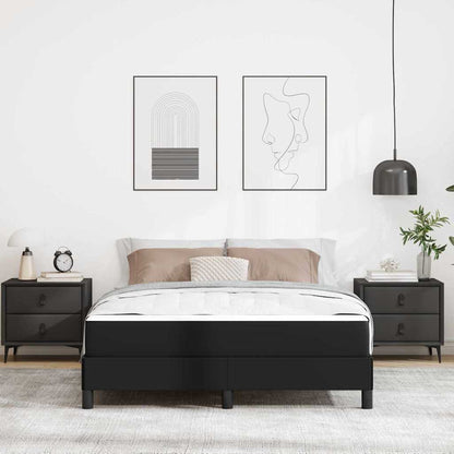 Struttura del letto con materasso Nero 140 x 200 cm Tessuto