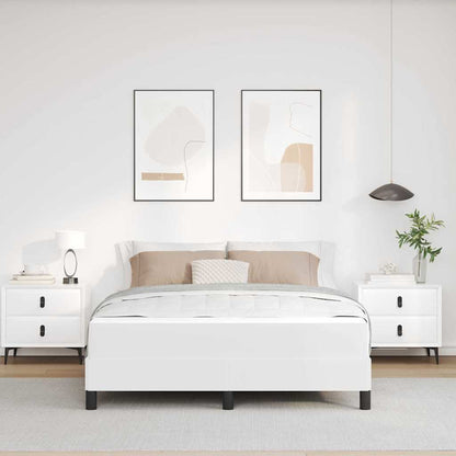 Struttura del letto Bianco Puro 140 x 200 cm Tessuto
