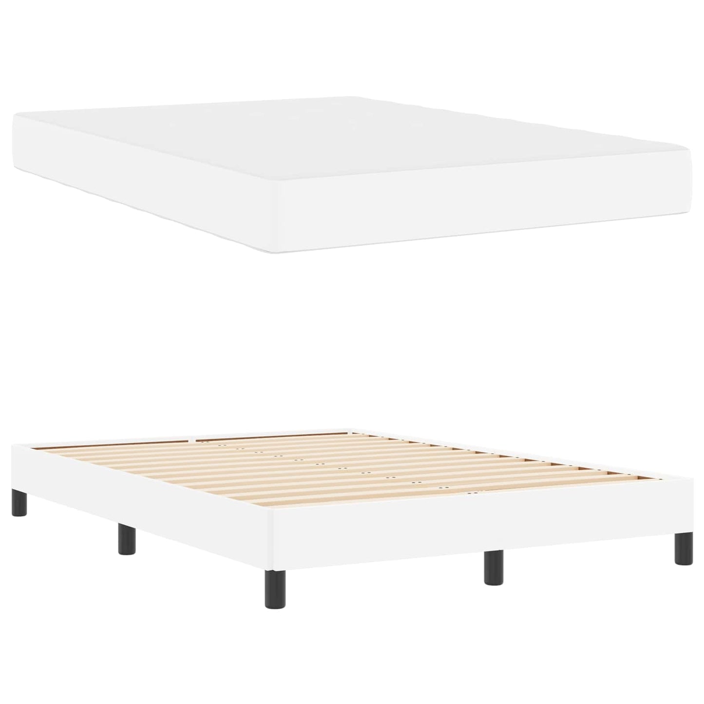 Struttura del letto Bianco Puro 140 x 200 cm Tessuto