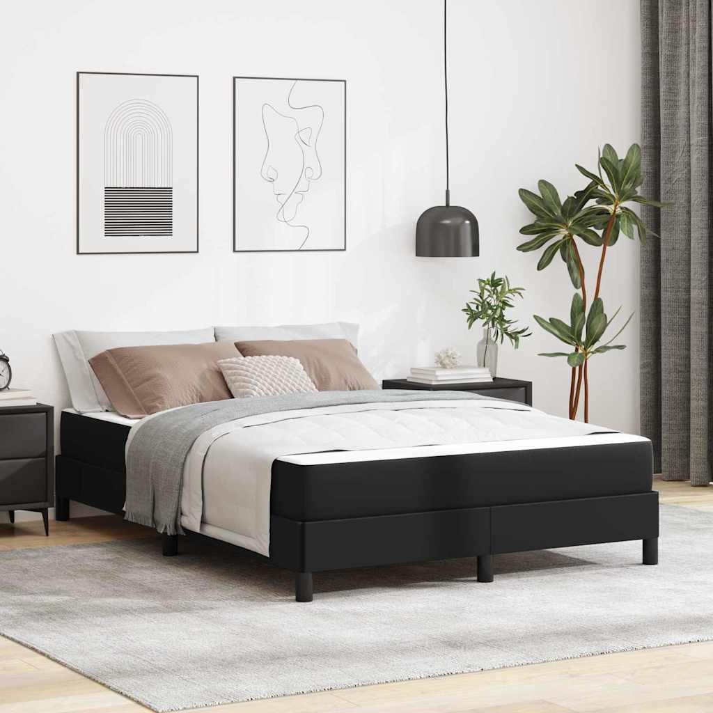 Struttura del letto con materasso Nero 160 x 200 cm Tessuto