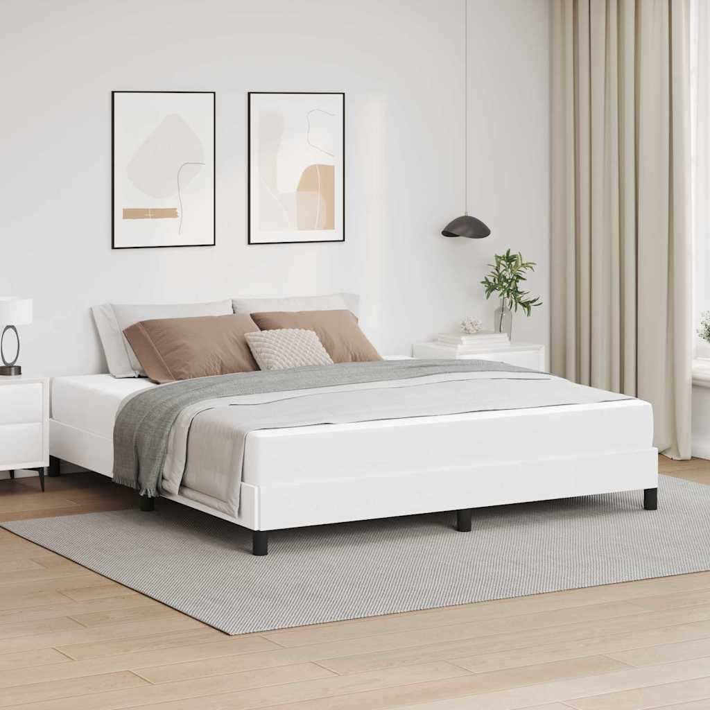 Struttura del letto Bianco Puro 180 x 200 cm Tessuto