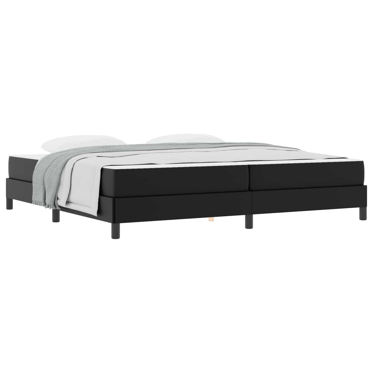 Struttura del letto con materasso Nero 200 x 200 cm Tessuto