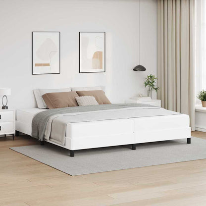 Struttura del letto Bianco Puro 200 x 200 cm Tessuto