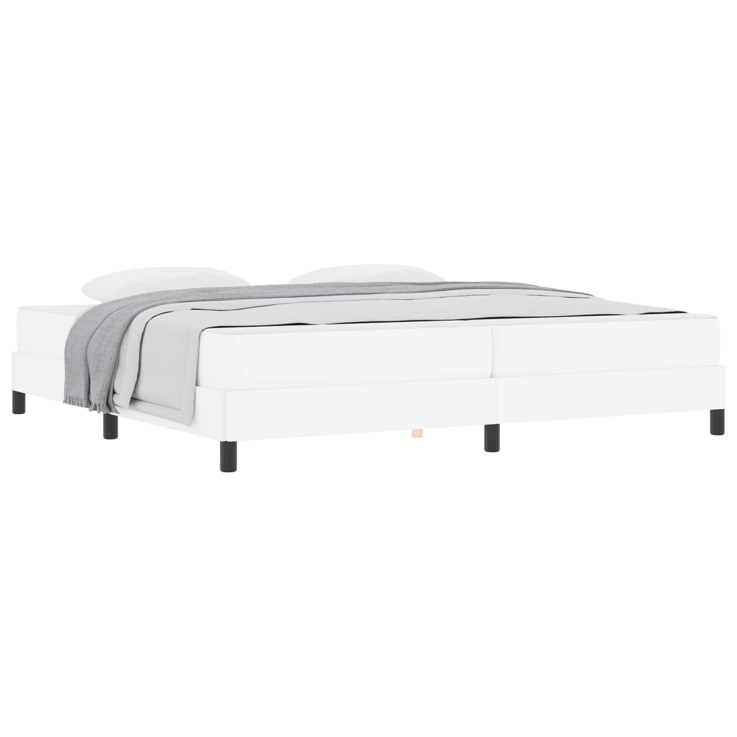 Struttura del letto Bianco Puro 200 x 200 cm Tessuto