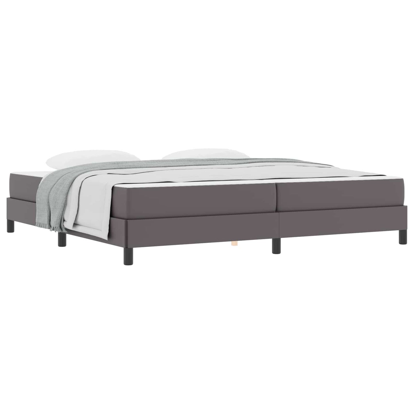 Struttura del letto con materasso Grigio 200 x 200 cm Tessuto