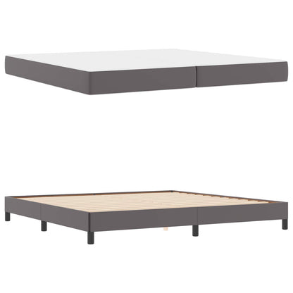 Struttura del letto con materasso Grigio 200 x 200 cm Tessuto