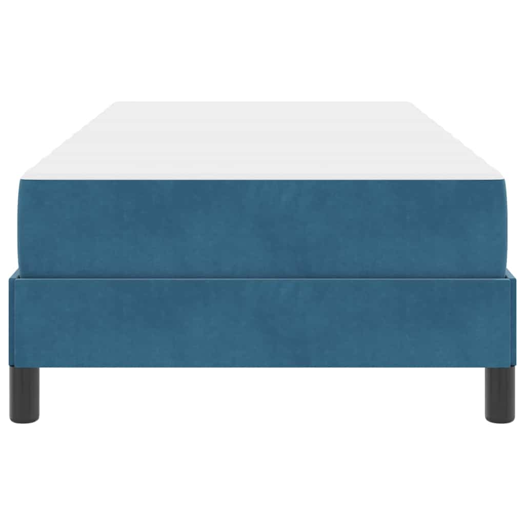 Letto a molle con materasso Blu Scuro 80 x 210 cm Tessuto