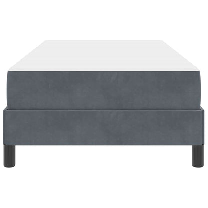Letto a molle con materasso Grigio scuro 90 x 210 cm Tessuto