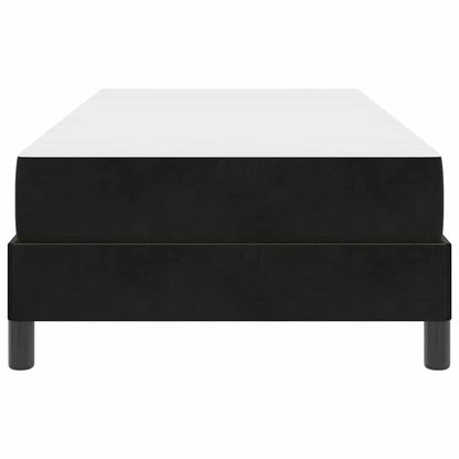 Letto a molle con materasso Nero 90 x 210 cm Tessuto