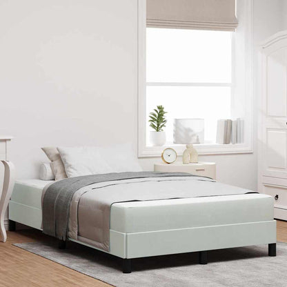 Letto a molle con materasso Grigio chiaro 120 x 210 cm Tessuto