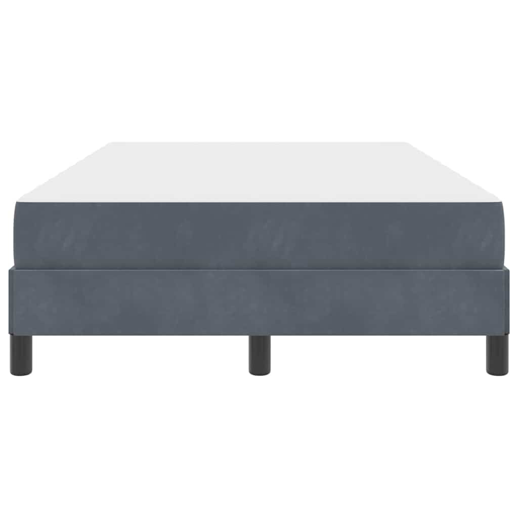 Letto a molle con materasso Grigio scuro 120 x 210 cm Tessuto