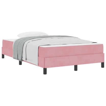 Letto a molle con materasso Rosa 120 x 210 cm Tessuto