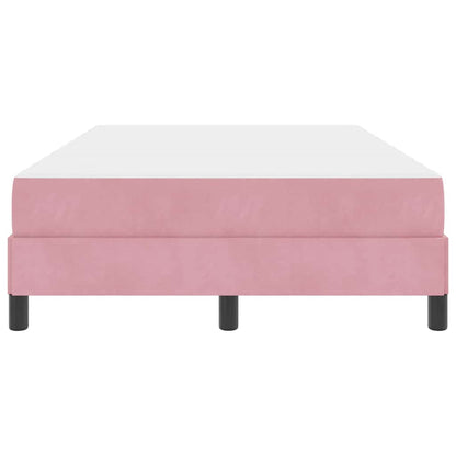 Letto a molle con materasso Rosa 120 x 210 cm Tessuto