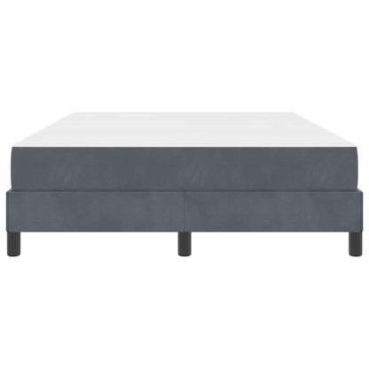 Letto a molle con materasso Grigio scuro 140 x 210 cm Tessuto