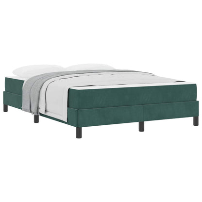 Letto a molle con materasso Verde Scuro 140 x 210 cm Tessuto