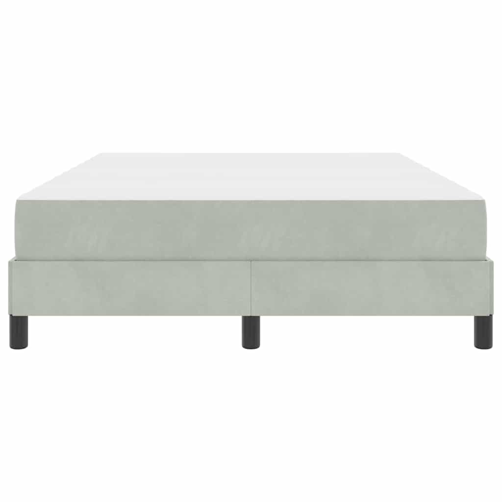 Letto a molle con materasso Grigio chiaro 160 x 210 cm Tessuto