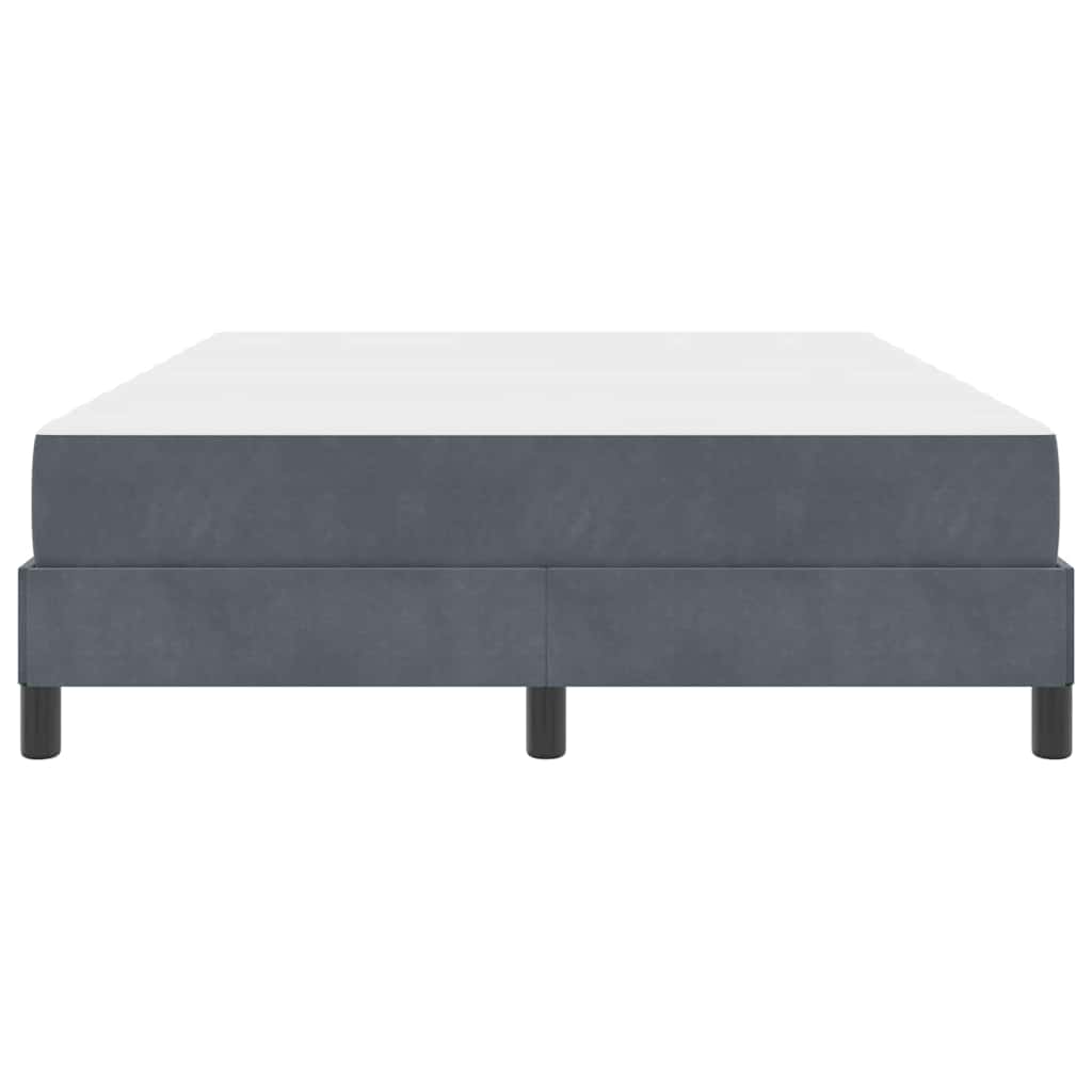 Letto a molle con materasso Grigio scuro 160 x 210 cm Tessuto
