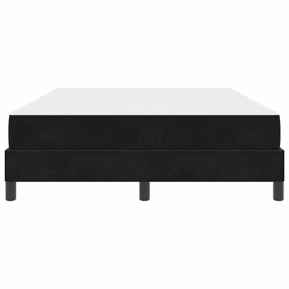 Letto a molle con materasso Nero 160 x 210 cm Tessuto