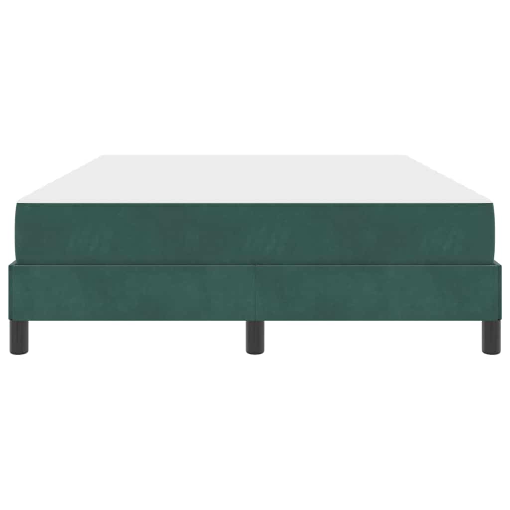 Letto a molle con materasso Verde Scuro 160 x 210 cm Tessuto