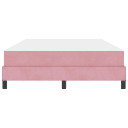 Letto a molle con materasso Rosa 160 x 210 cm Tessuto