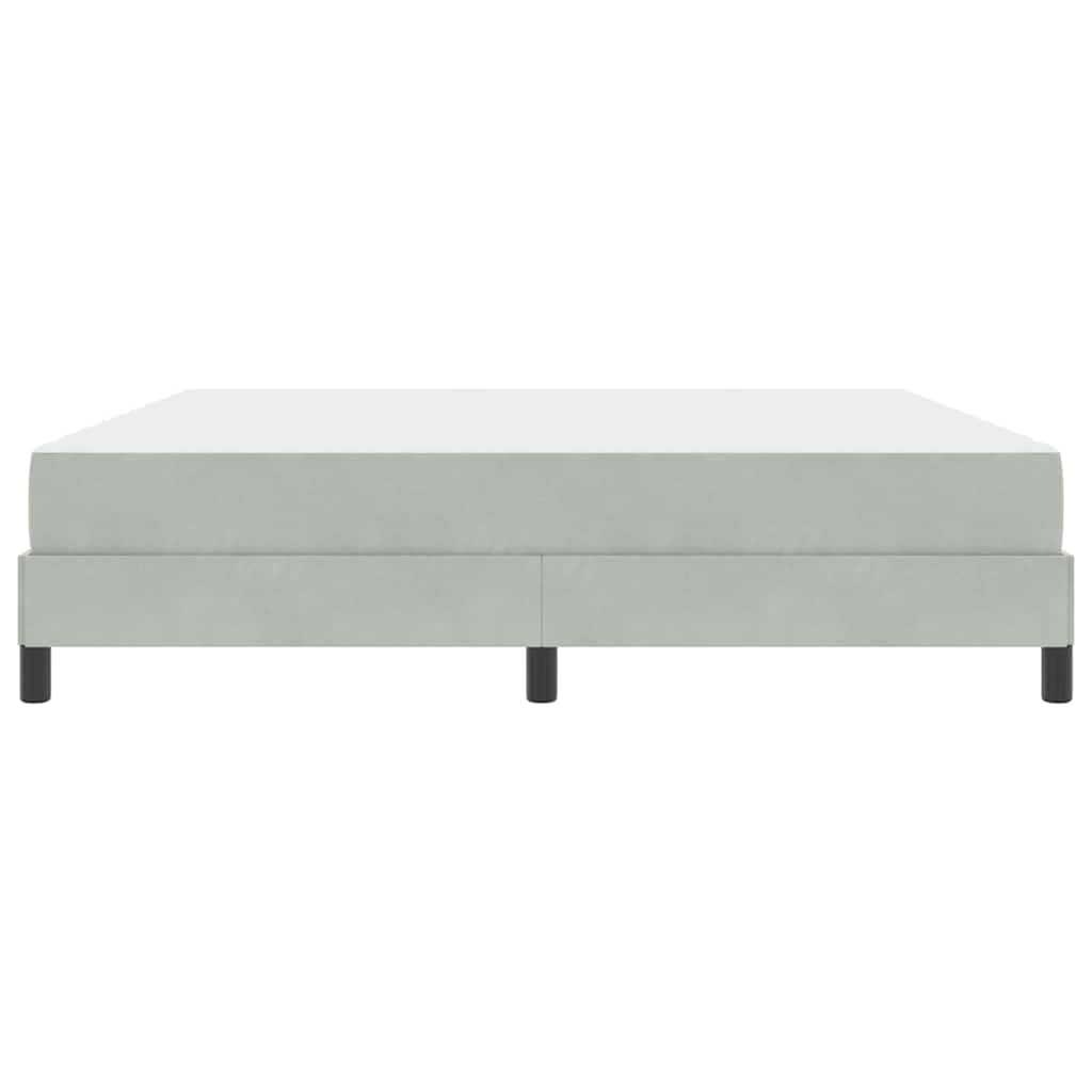 Letto a molle con materasso Grigio chiaro 180 x 210 cm Tessuto