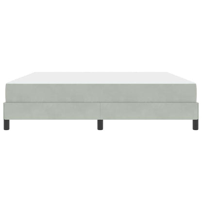 Letto a molle con materasso Grigio chiaro 180 x 210 cm Tessuto
