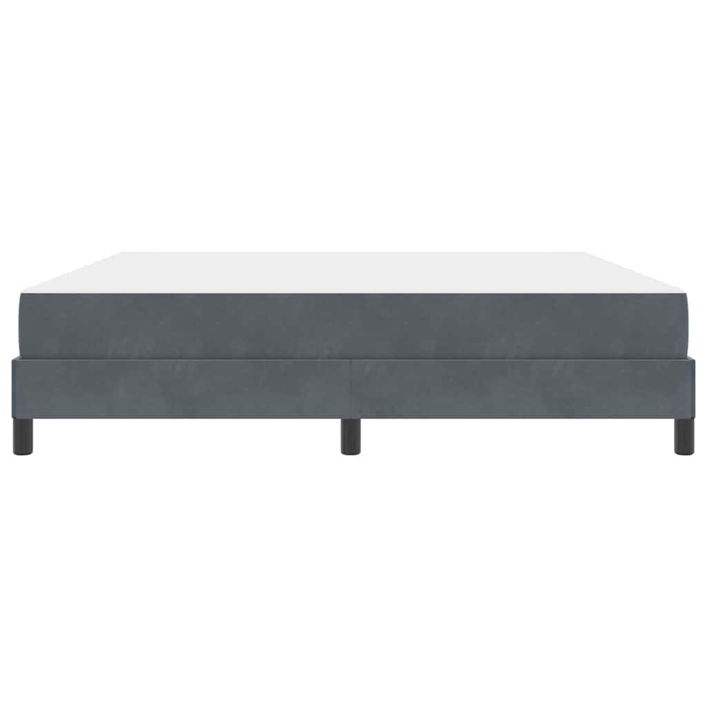 Letto a molle con materasso Grigio scuro 180 x 210 cm Tessuto