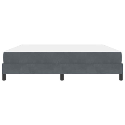 Letto a molle con materasso Grigio scuro 180 x 210 cm Tessuto