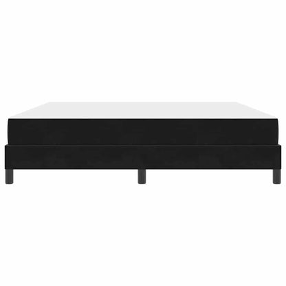 Letto a molle con materasso Nero 180 x 210 cm Tessuto