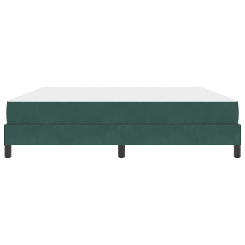 Letto a molle con materasso Verde Scuro 180 x 210 cm Tessuto