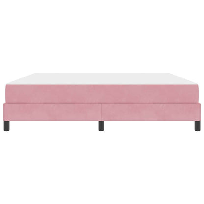 Letto a molle con materasso Rosa 180 x 210 cm Tessuto