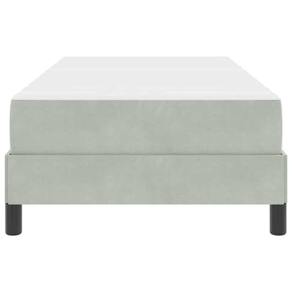 Letto a molle con materasso Grigio chiaro 90 x 220 cm Tessuto