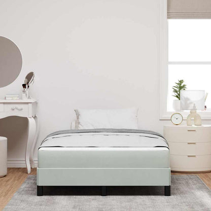 Letto a molle con materasso Grigio chiaro 120 x 220 cm Tessuto