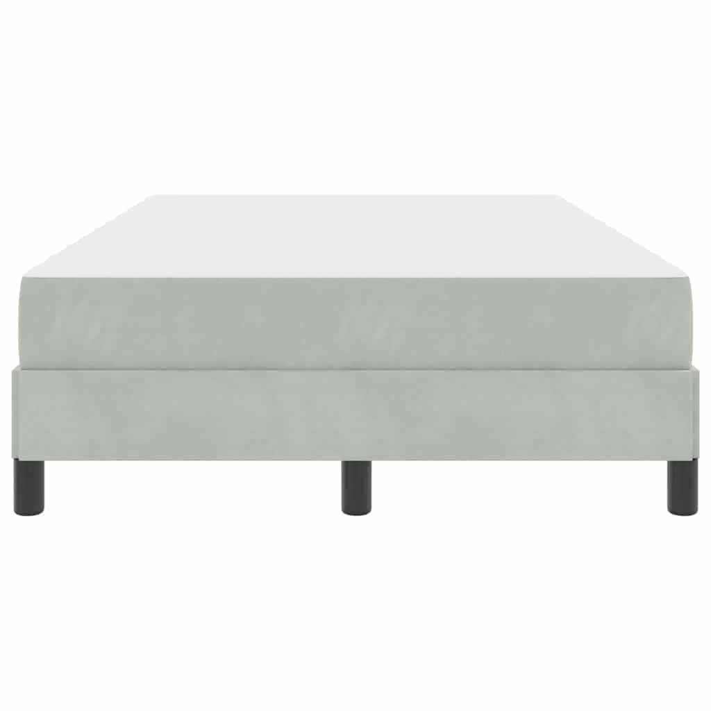 Letto a molle con materasso Grigio chiaro 120 x 220 cm Tessuto
