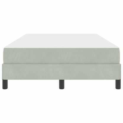 Letto a molle con materasso Grigio chiaro 120 x 220 cm Tessuto