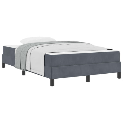 Letto a molle con materasso Grigio scuro 120 x 220 cm Tessuto