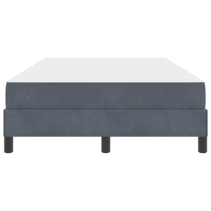 Letto a molle con materasso Grigio scuro 120 x 220 cm Tessuto