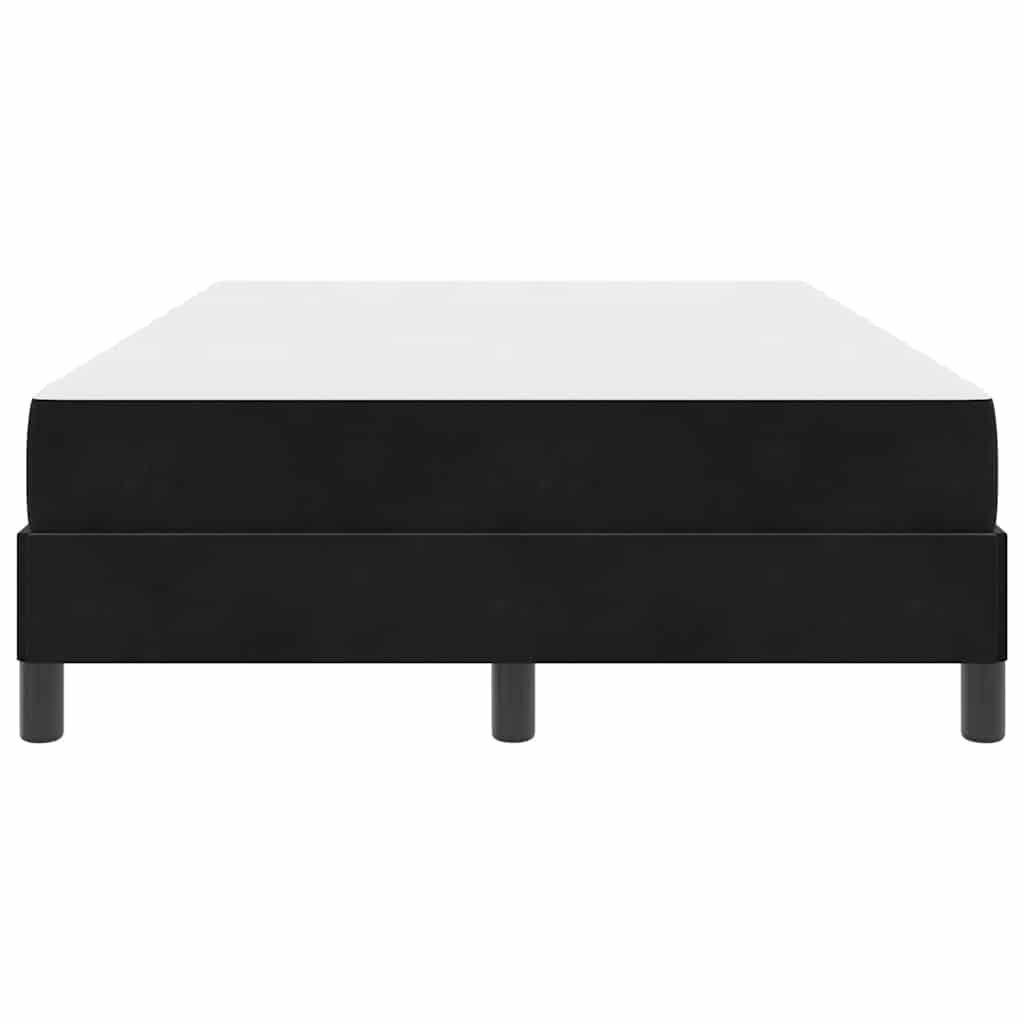 Letto a molle con materasso Nero 120 x 220 cm Tessuto
