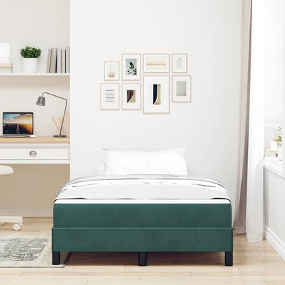 Letto a molle con materasso Verde Scuro 120 x 220 cm Tessuto