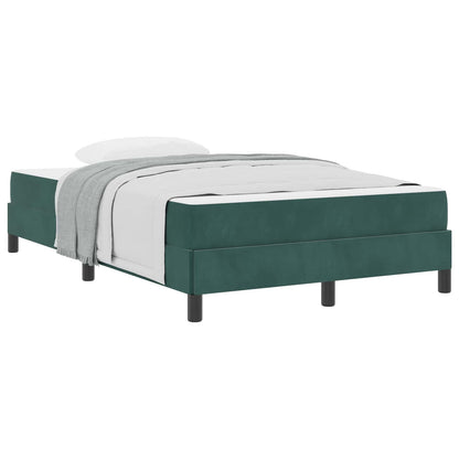 Letto a molle con materasso Verde Scuro 120 x 220 cm Tessuto