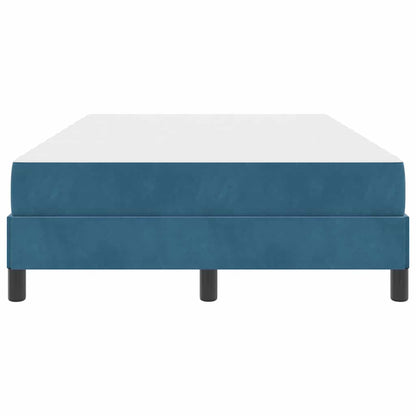 Letto a molle con materasso Blu Scuro 120 x 220 cm Tessuto