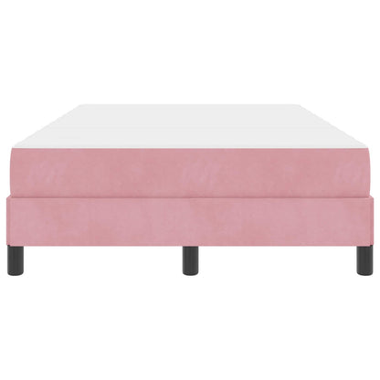 Letto a molle con materasso Rosa 120 x 220 cm Tessuto