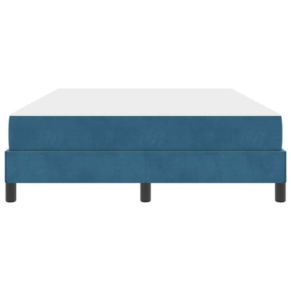 Letto a molle con materasso Blu Scuro 140 x 220 cm Tessuto