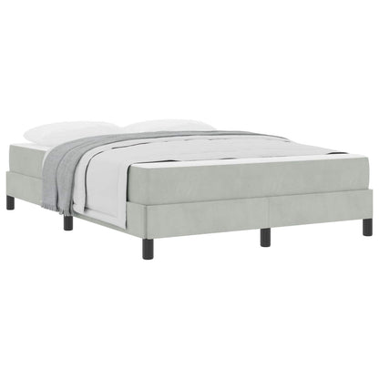 Letto a molle con materasso Grigio chiaro 160 x 220 cm Tessuto